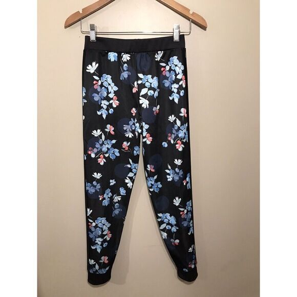 Adidas Girls Floral Tricot Jogger Pants Sz Large 14 Style AK4615 Print Black - Picture 3 of 7